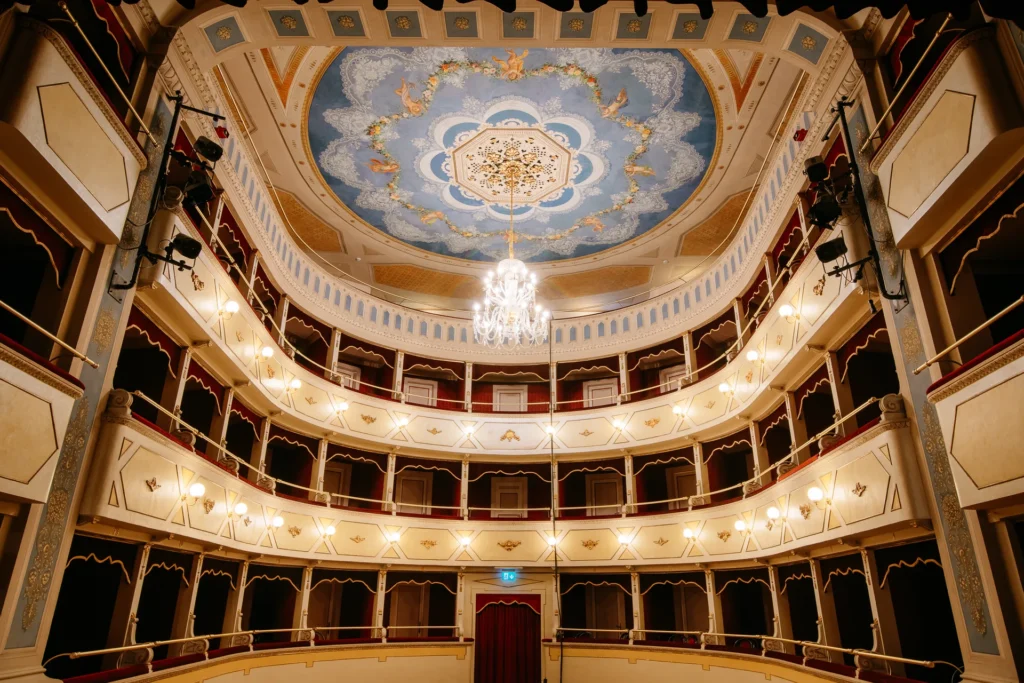 Municipal Theatre, part of Corinaldo's heritage, one of the Most Beautiful Villages in Italy, Marche
