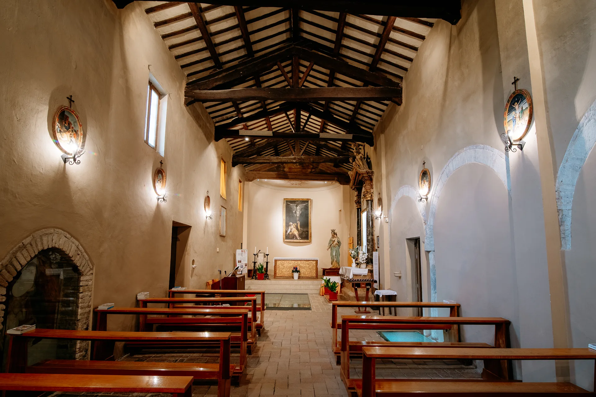 Santa Maria in Portuno, Corinaldo tra i Borghi più Belli d'Italia, Marche — inverno