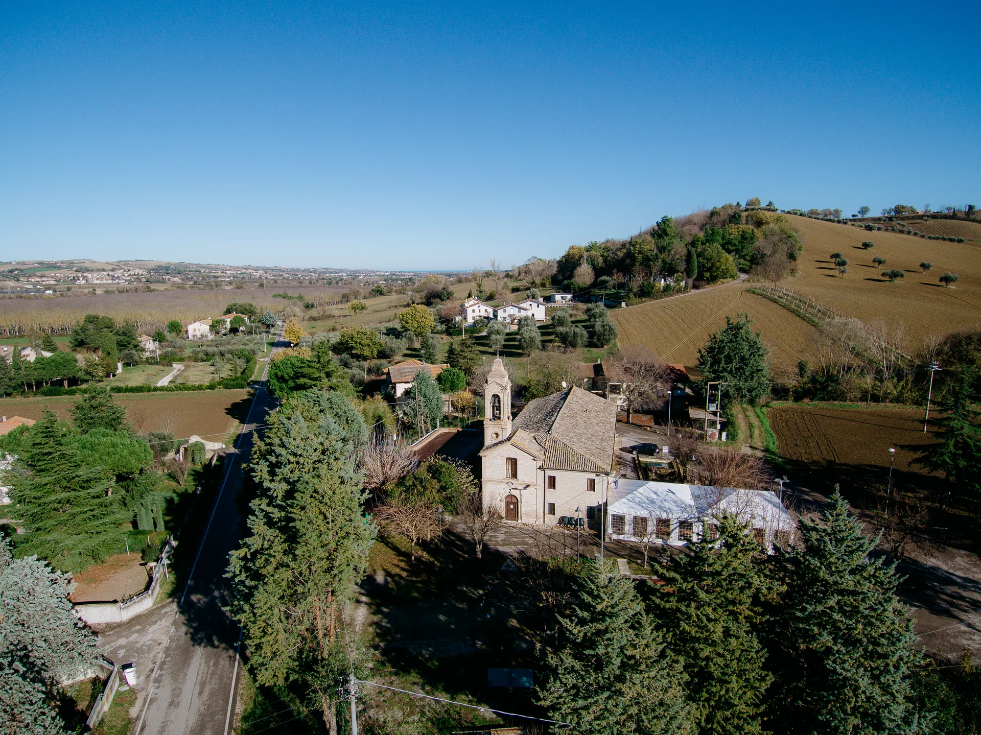 Santa Maria in Portuno, Corinaldo tra i Borghi più Belli d'Italia, Marche — inverno